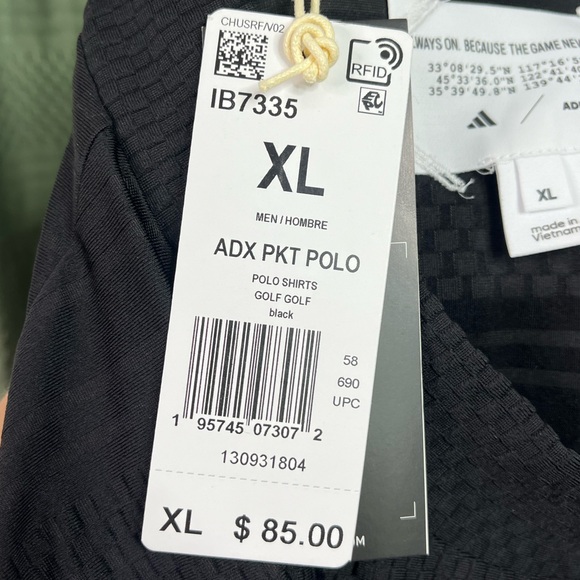 NWT Adidas ADX Pocket Polo Collarless Golf Shirts - Picture 13 of 15